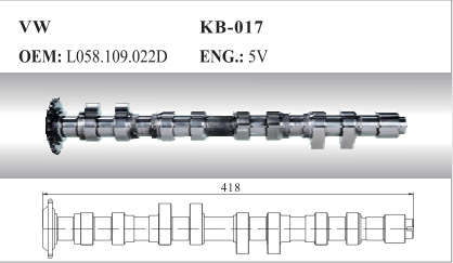 Auto Camshaft for VW (L058.109.022D L058.109.022K)