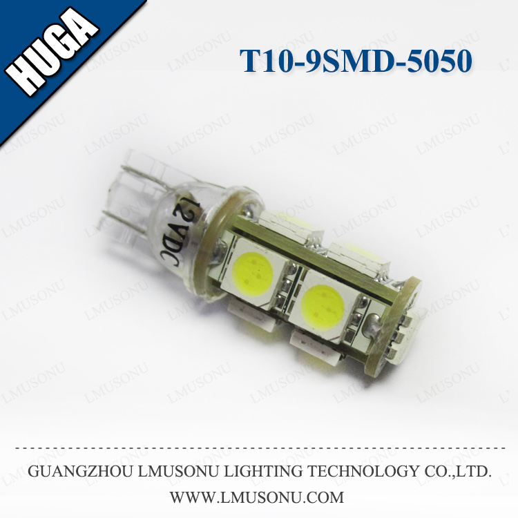 T10 9SMD 5050 LED Indicator Bulbs White Canbus LED Bulb