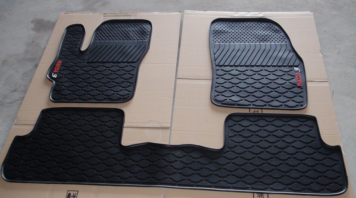 3 PCS Black Car Mat Car Floor Mat for Mazda3