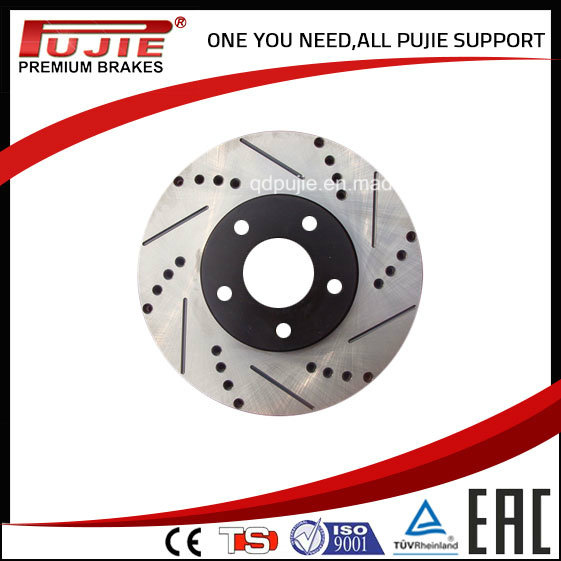 Car Brake Disc Cross-Drilled and Slotted