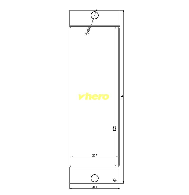 Auto Spare Parts Water Cooled Auto Radiator for Technical Vehicle Liebherr 944c