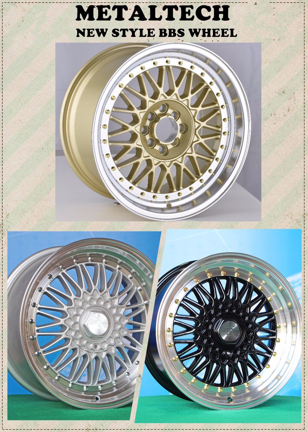 New Style BBS Replia Alloy Wheel Rim 17X9