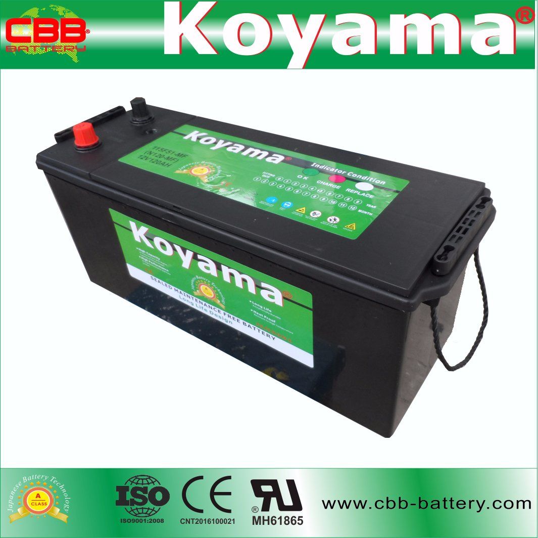 N120-Mf 12V120ah Heavy Duty Car Storage Battery