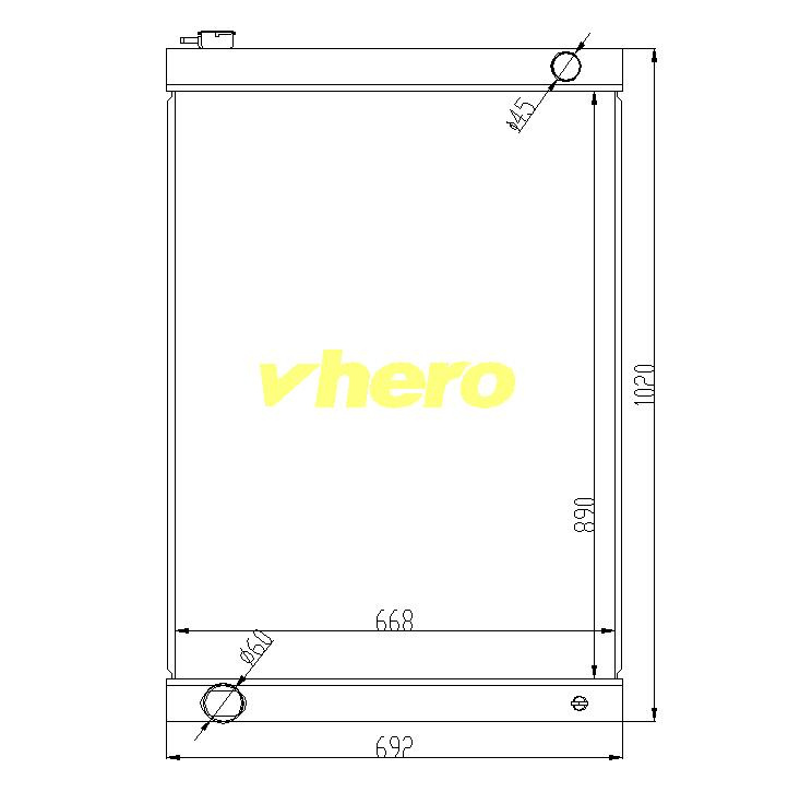 Auto Parts Cooler Aluminum Radiator for Technical Vehicle Yuchai 4108