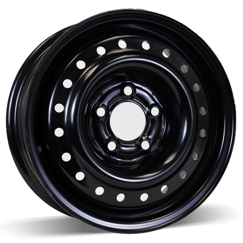 15X7 (5-114.3) Steel Black Car Wheel Rim