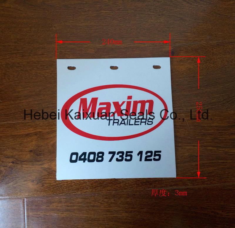 White Trailer/Bus/Truck Plastic Mudflap Mudguard