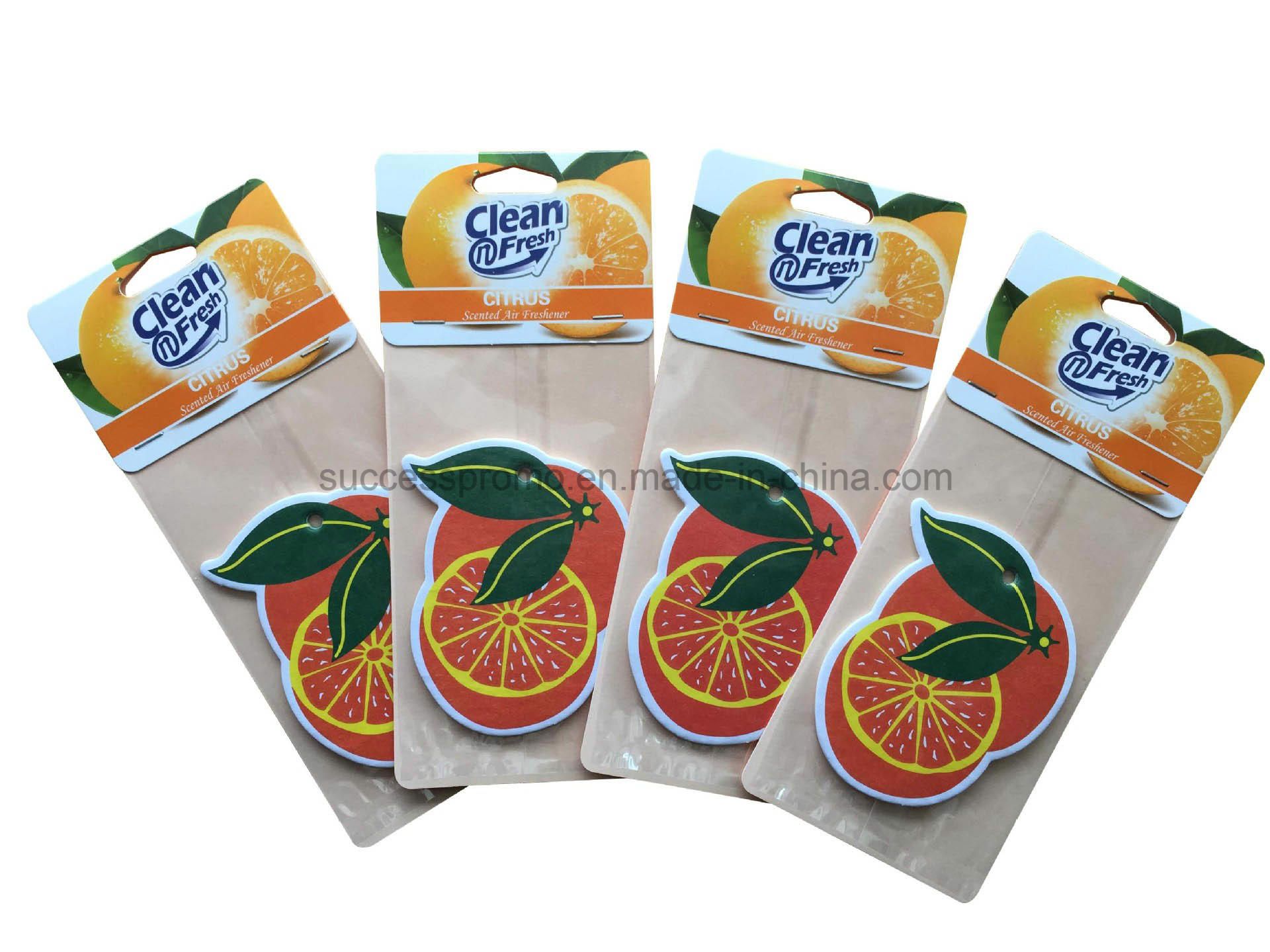 Promotional Customized Paper Air Freshener, Car Fragrance, Auto Perfume Pendant, Hanging Air Freshener