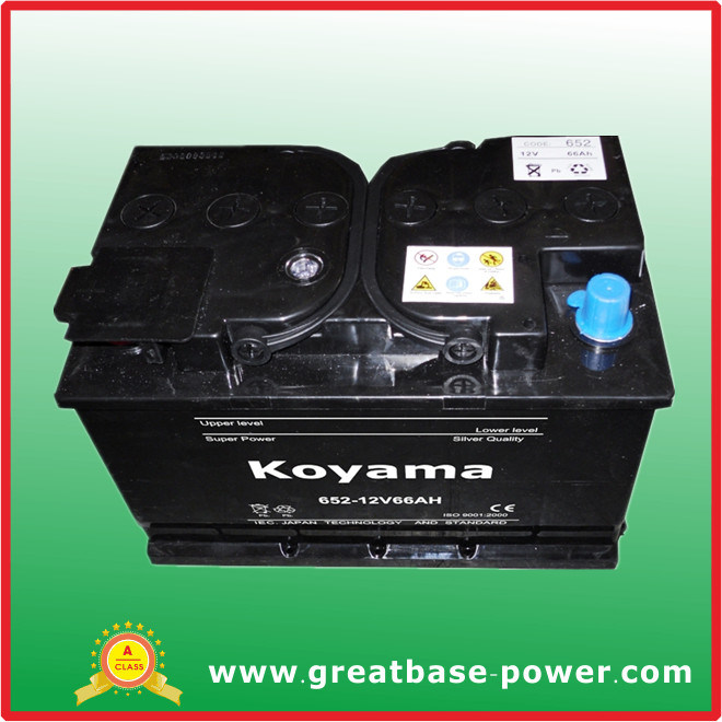 652-12V66ah Dry Cell Battery Auto Battery