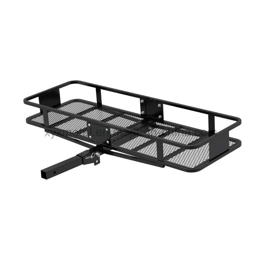 Folding Hitch Mount Cargo Rack Luggage Carrier Basket for 2" Receivers