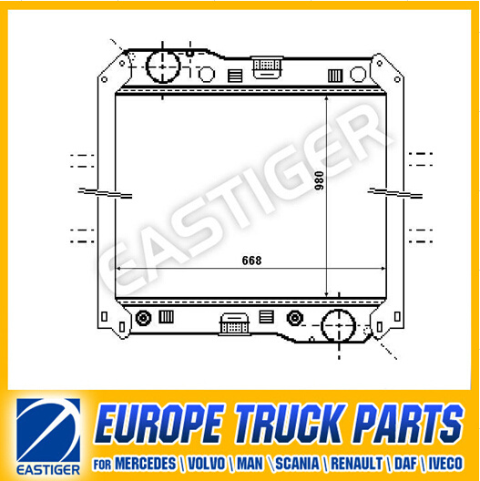 9405000703 Radiator for Mercedes Benz Truck Spare Part
