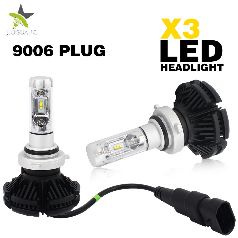 50W 6000lm 6000K Car Headlamp H7 H1 H3 H8 H11 9005 9006 LED Bulb Headlight