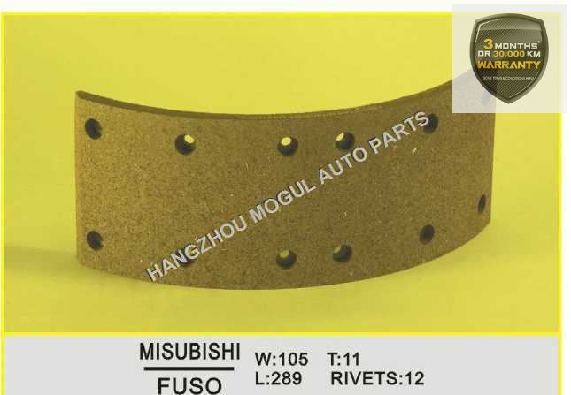 Hot Sale Brake Lining for Japanese Truck (FUSO 105)