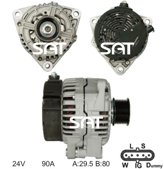 Bosch Alternator 0123525501 Ca1663IR 23513