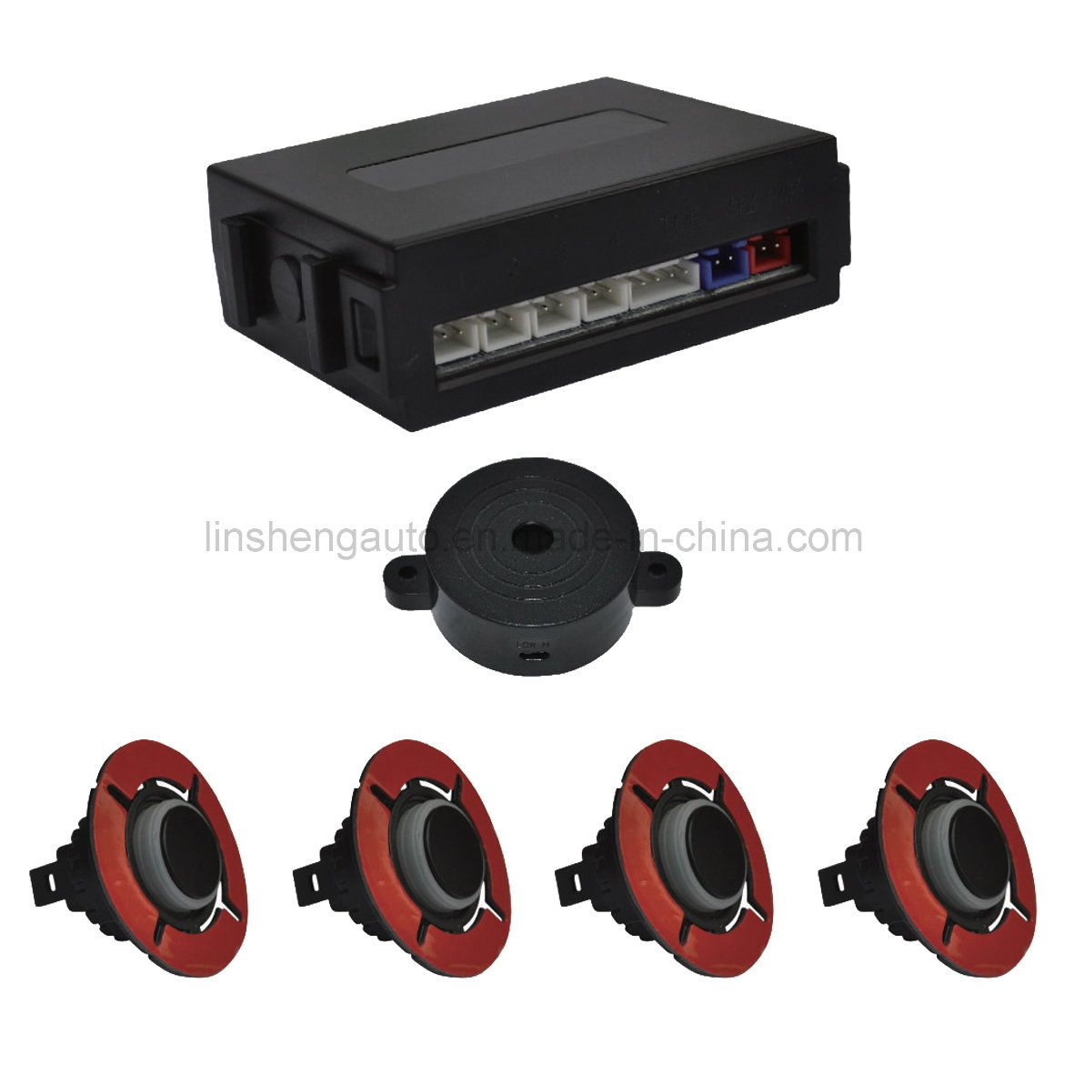 12VDC Parking Sensors with Adhesive Sensors, Smooth Design Installation