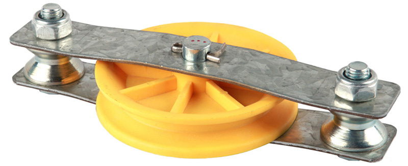 Double-Eye Nylon Pulley 3-1/2