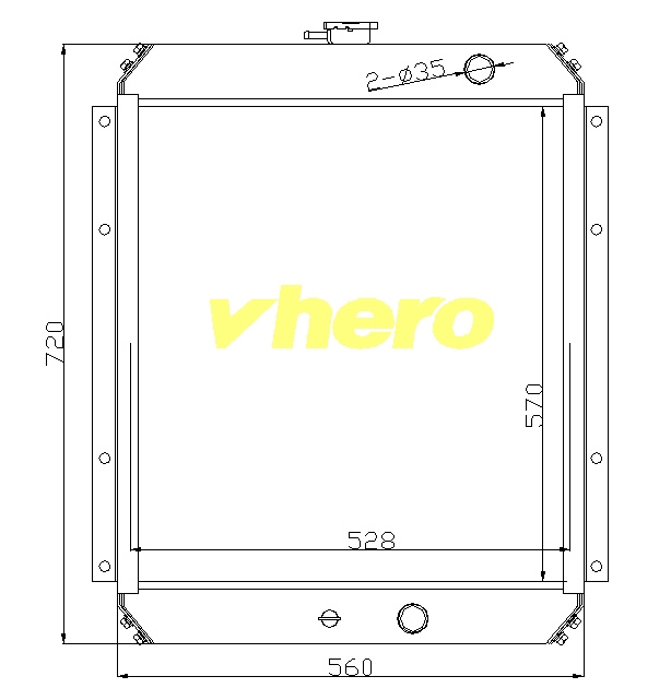 Heat Exchanger Auto Radiator for Technical Vehicle for Hyundai 80-7