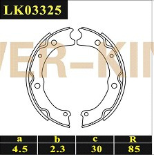 High Performance Brake Shoe #K3325 for Mazada