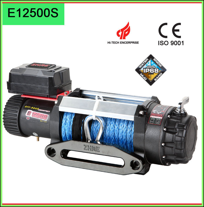 Zhme Cable Pulling Winch with Sythetic Rope E12500s