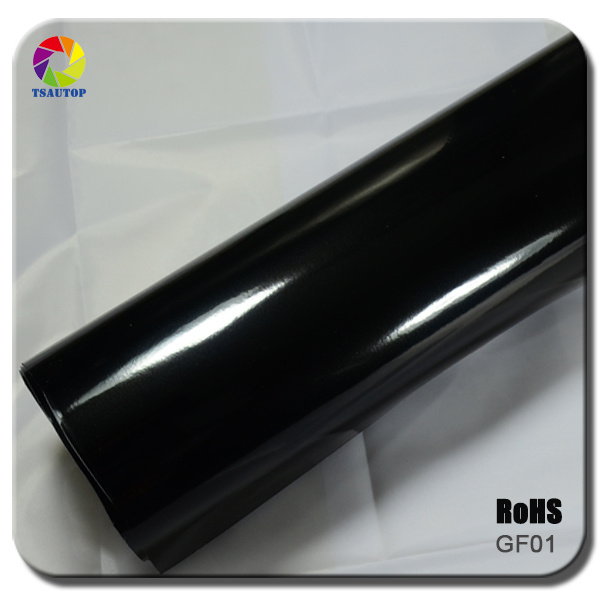 Tsautop 1.52*30m/20m 2016 New Style 12 Colors Car Vinyl Glossy Black Car Vinyl Wrap