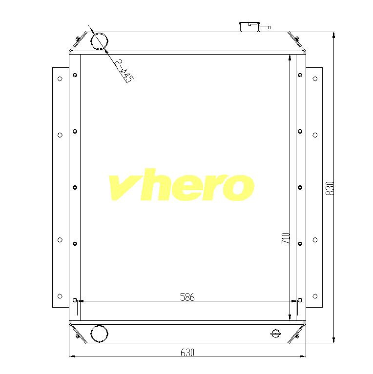 Cooling System Auto Aluminum Radiator for Technical Vehicle Kato 450