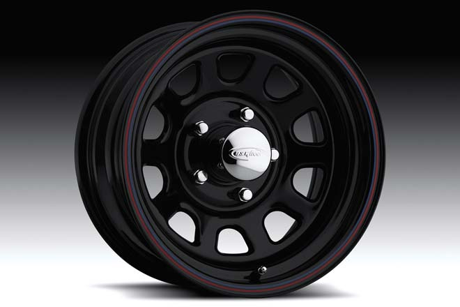 17X8 (5-139.7) Black Daytona Steel Wheel