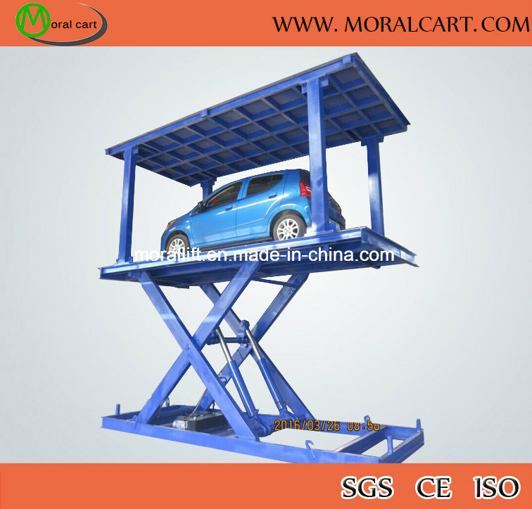 Hydraulic Double Deck Scissor Car Elevator Platform with CE