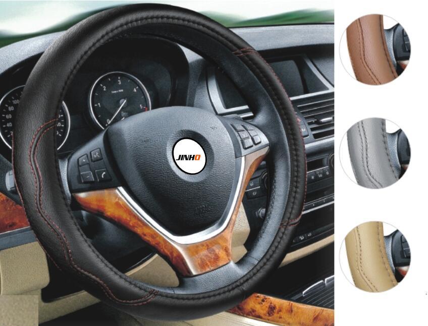 Factory Supply Attractive Price DIY Leather Cowhide Car Steering Wheel Cover