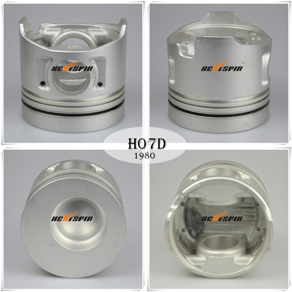 Japanese Diesel Engine Auto Parts H07D Piston for Hino with OEM 13216-1980