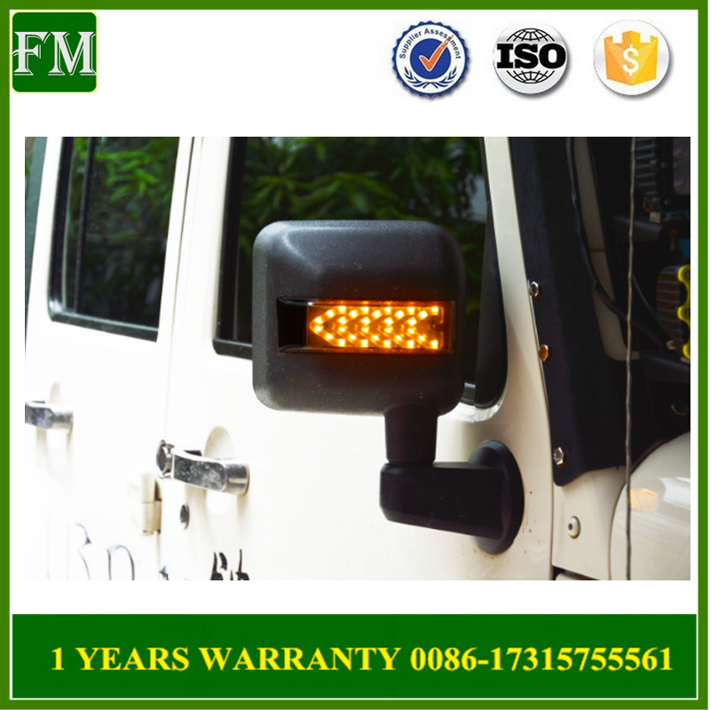 Jeep Wrangler Auto Parts Side Mirror Cover LED Lights