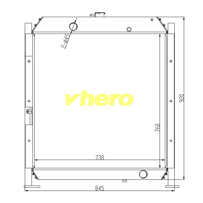 Air Conditioner Water Cooled Aluminum Radiator for Technical Vehicle Liugong 225-1