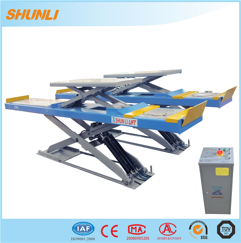 3500kg Super Thin Hydraulic Car Hoist with Four Wheel Alignment