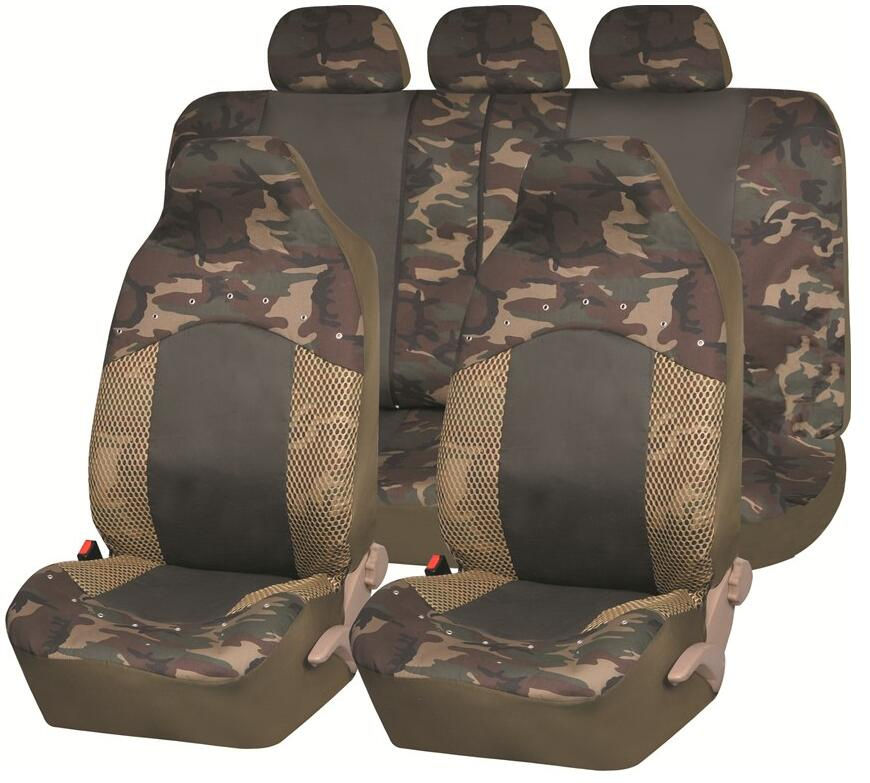 Universal Fit 7PCS Full Set Camouflage Oxford Car Seat Cover