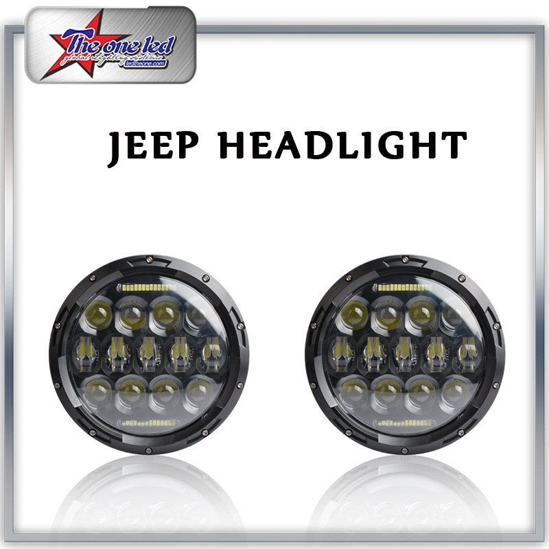 DOT SAE E-MARK Approval 7 Inch LED Headlight for Jeep, 7