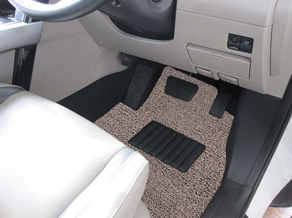 Durable PVC Coil Car Carpet/ Mats -Beige/Brown