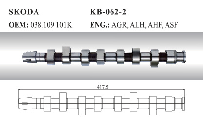 Auto Camshaft for Skoda (038.109.101k)