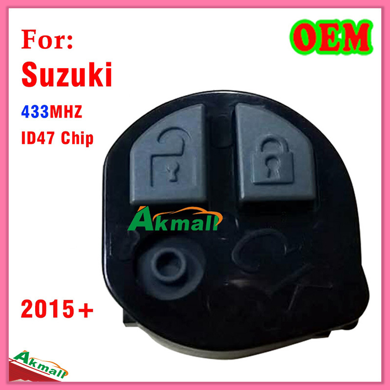 Original Remote Interior for Suzuki with 2 Buttons Fsk 433MHz ID47 Chip After 2015