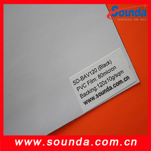 Self Adhesive Vinyl Sticker Black Adhesive -Bav120