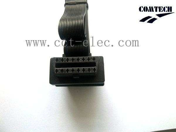 J1962 OBD-II 16p M to F Flat Cable