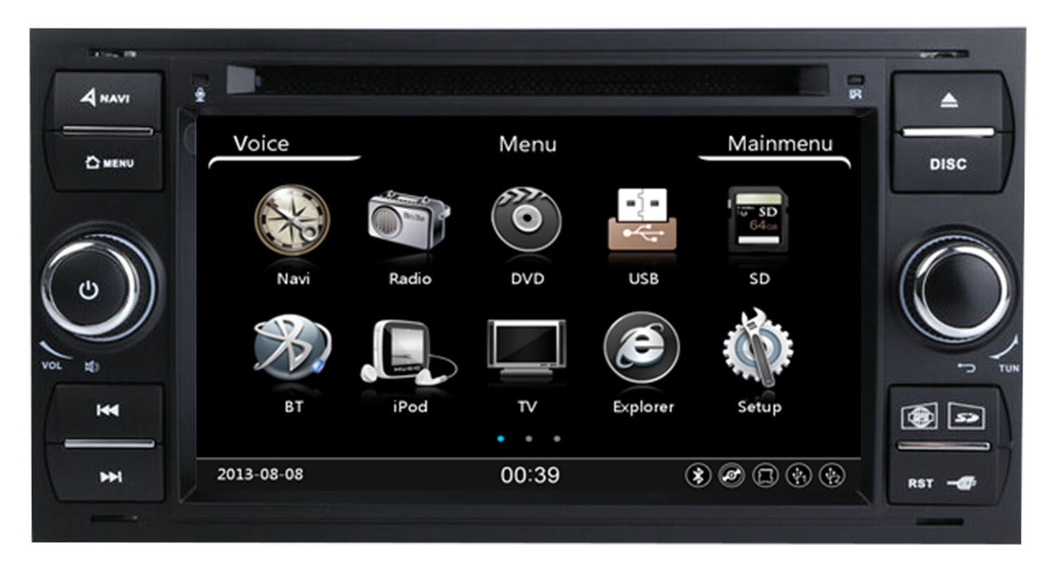 2DIN GPS SWC Bt Car DVD for Ford Focus (2005-2007)