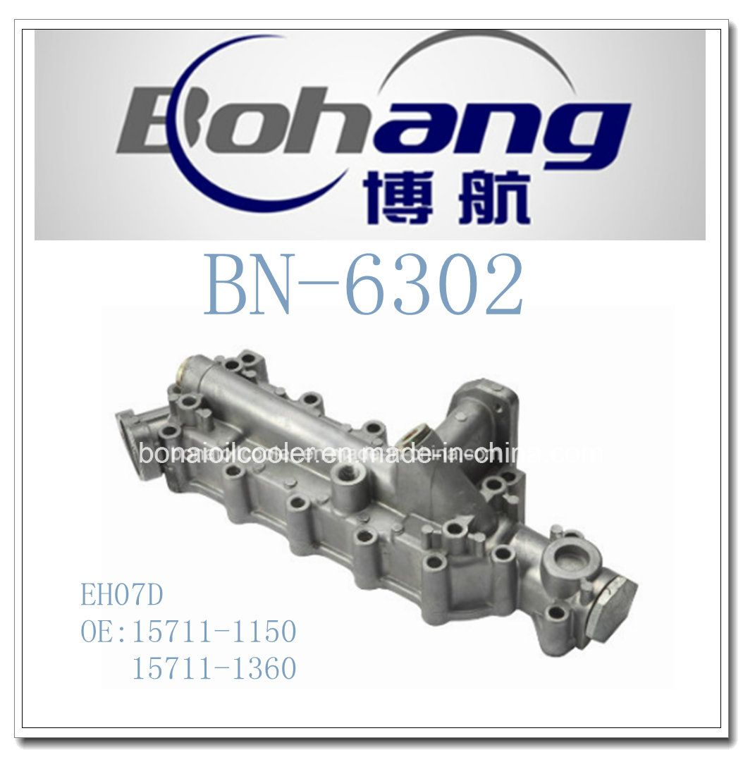 Bonai Engine Spare Part Hino Eh07D Oil Cooler Cover (15711-1150/15711-1360)