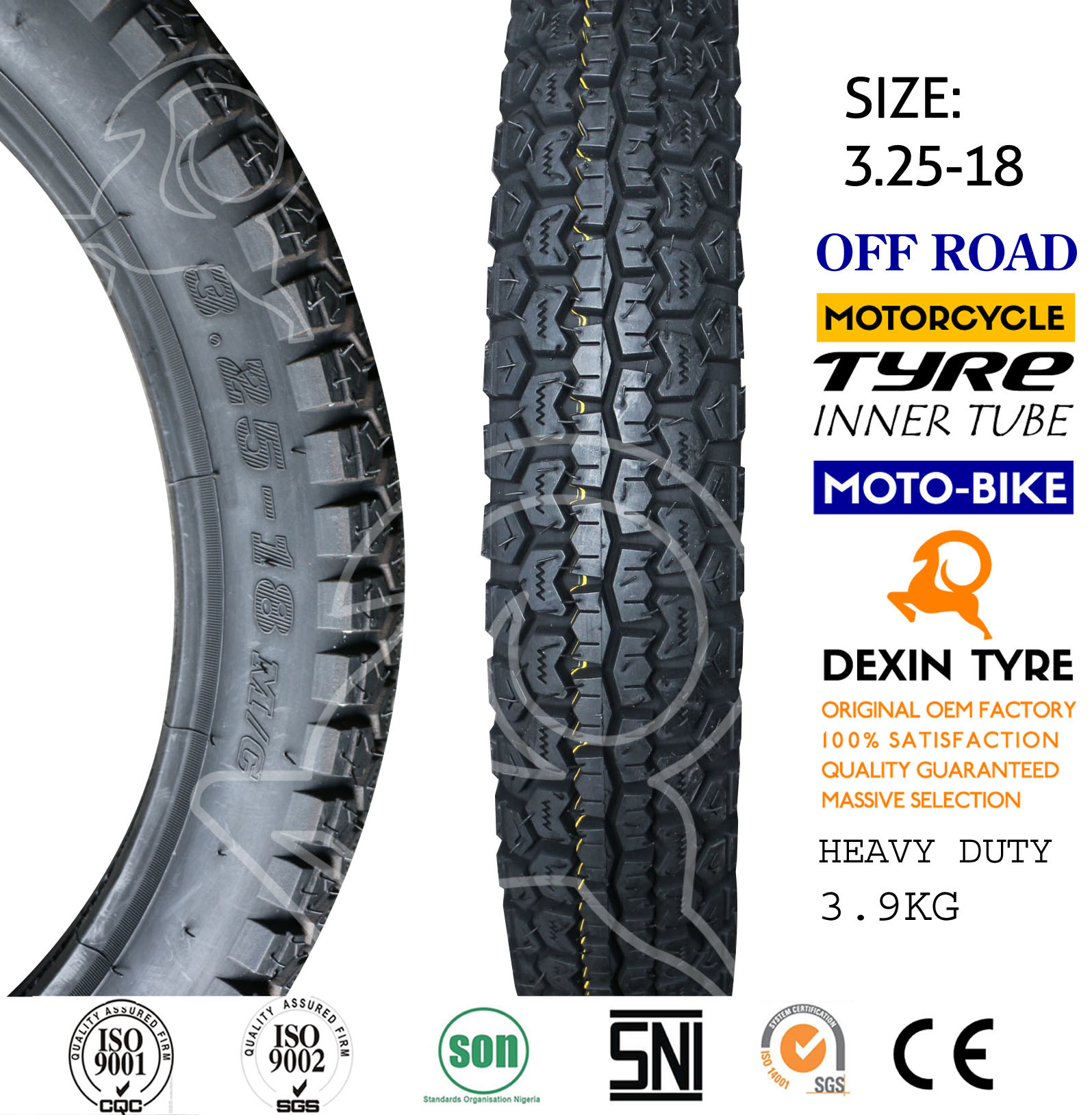 Motorbike Motorcycle Tyre Scooter Tire 3.25-18