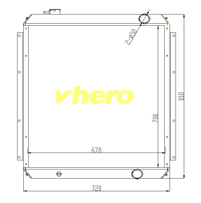 Auto Parts Cooler Car Radiator for Technical Vehicle Hitachi200-3