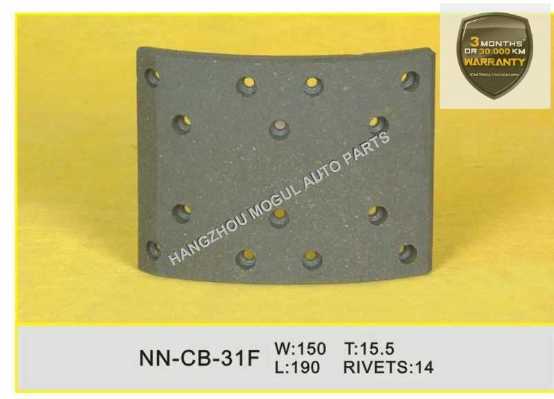 Long Lifetime Brake Lining for Japanese Truck (NNCB31F)