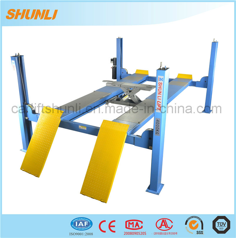 4000kg Column Design Machenical Lock 4 Post Auto Car Lift