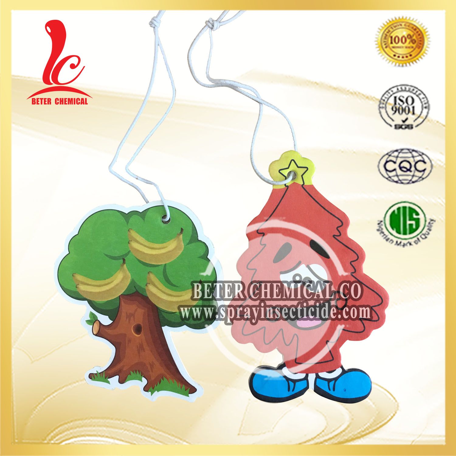 High Quality Long-Lasting Fragrance Hanging Paper Car Air Freshener