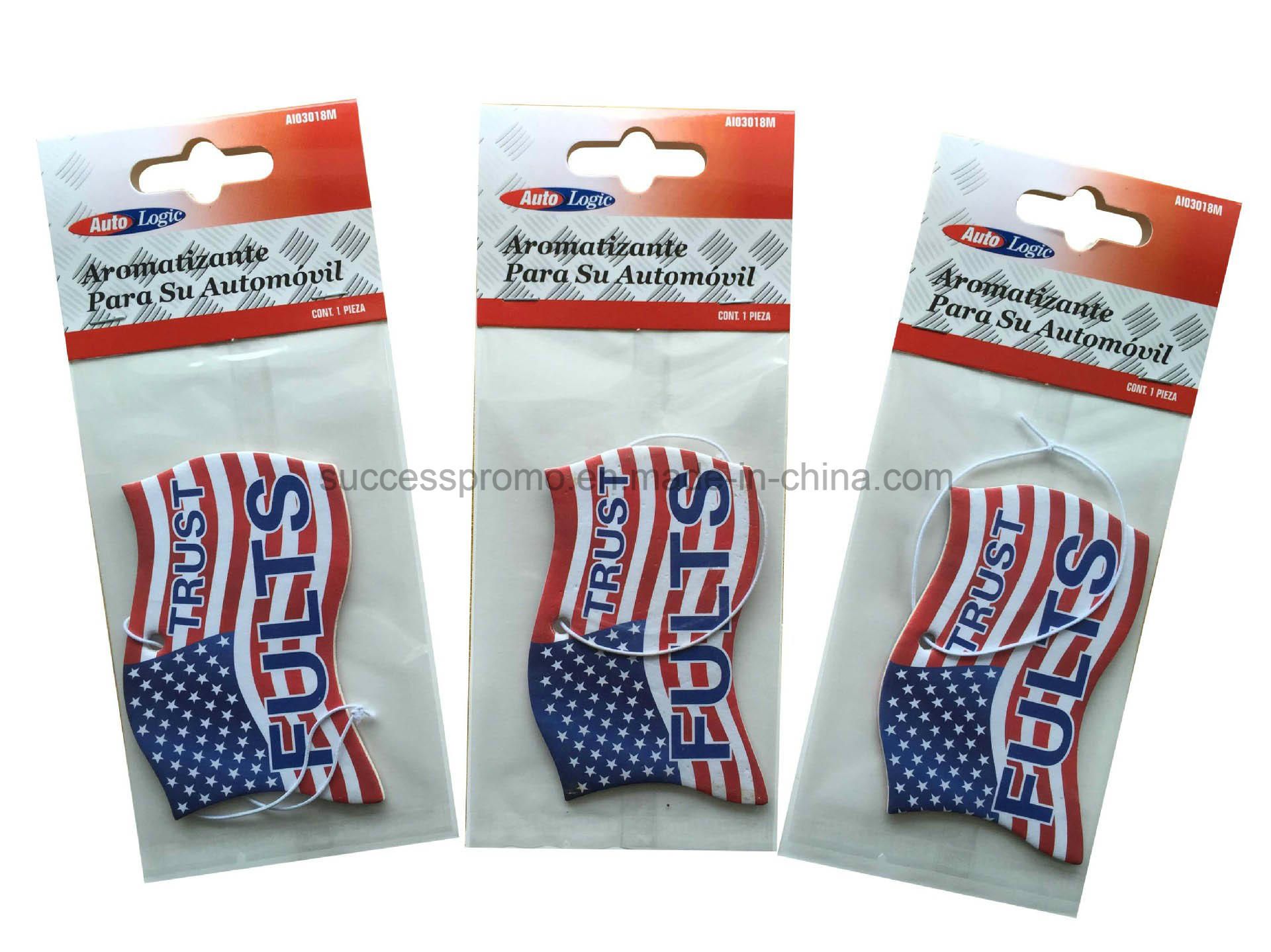 Promotional Custom Paper Air Freshener, Car Fragrance, Car Perfume Pendant, Hanging Air Freshener