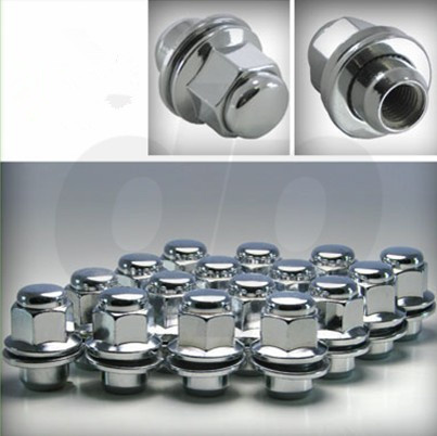 Chrome /OEM /Infiniti Style Wheel/Lug Nuts, Mag Seat, Qty 20