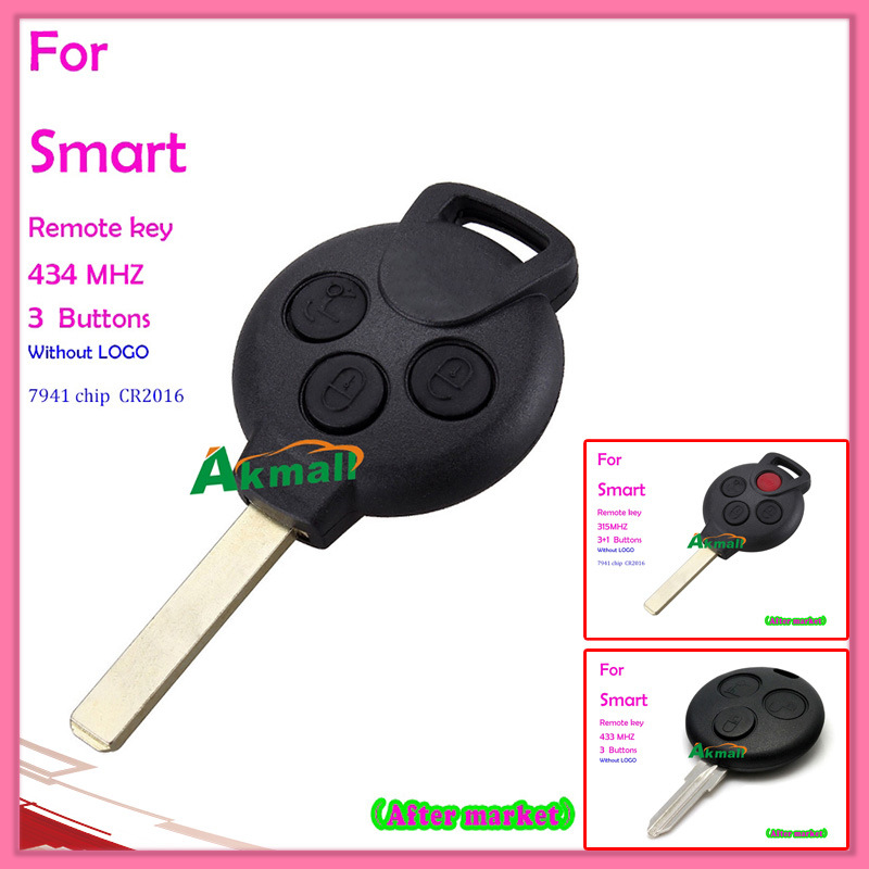 Auto Smart Remote Key with 3 Buttons 433MHz