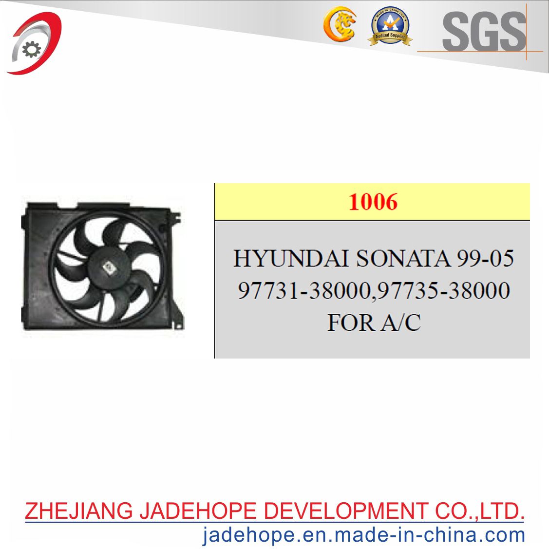 Radiator Fan Assy and Fan Motor for Hyundai