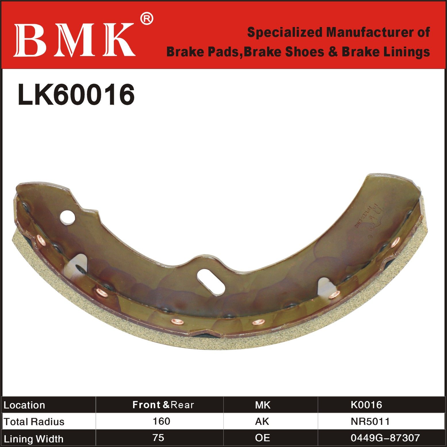 Premium Quality Brake Shoes (K0016)